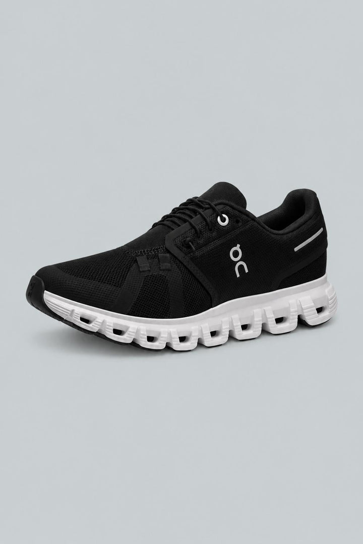 Women’s Cloud 6 Wide Running Sneakers - Black/White - Sneaker