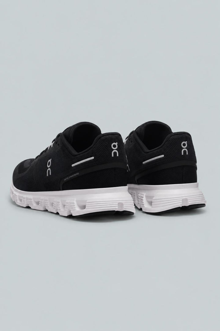 Women’s Cloud 6 Wide Running Sneakers - Black/White - Sneaker
