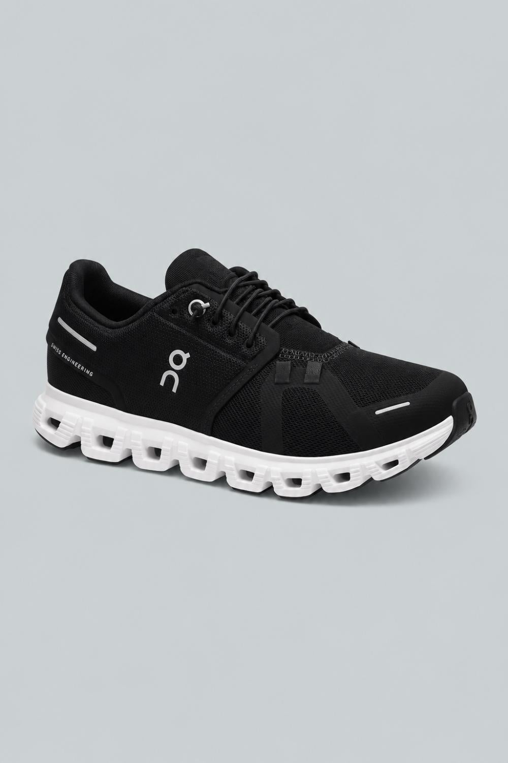 Women’s Cloud 6 Wide Running Sneakers - Black/White - Sneaker