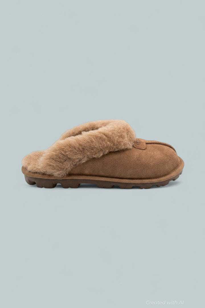 Women’s Coquette Shearling Slippers - Rocky Oak - 8 - Loafers