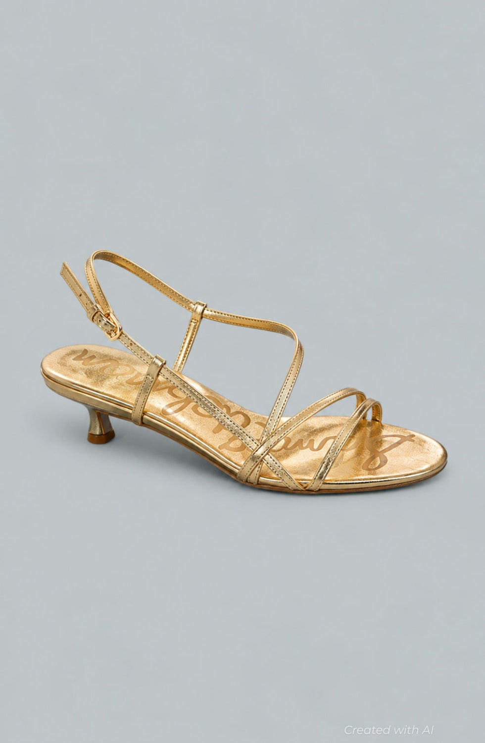 Women’s Cora Kitten Heel Sandals - Amber Gold - Sandal