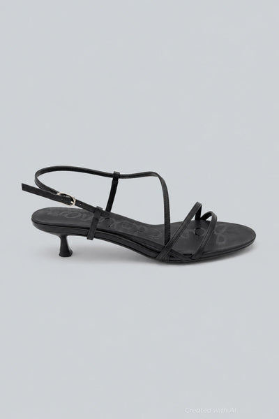 Women’s Cora Kitten Heel Sandals - Black - Sandals