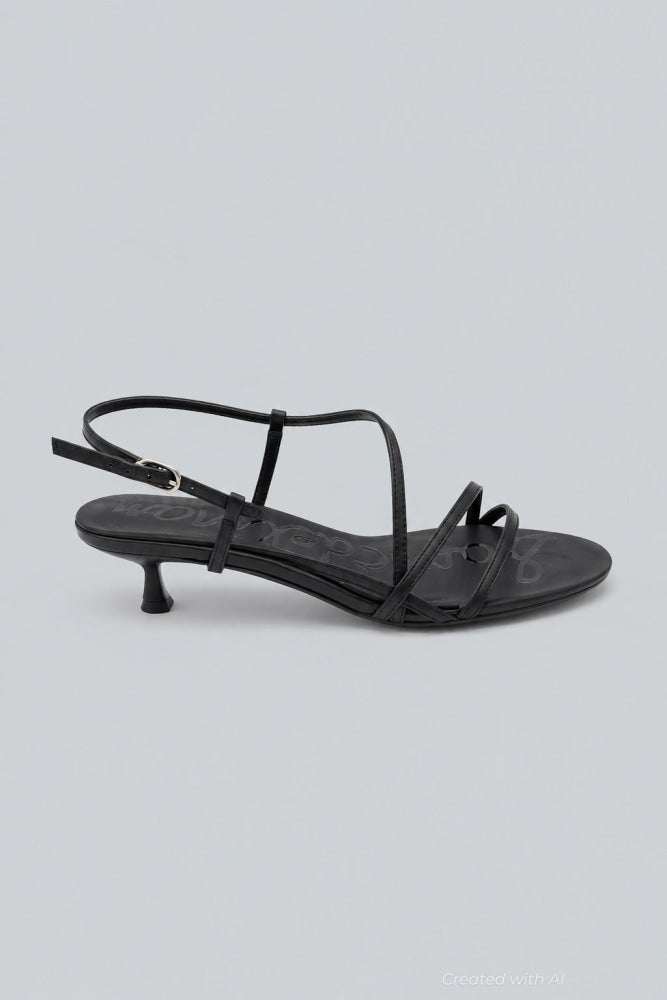 Women’s Cora Kitten Heel Sandals - Black - Sandals