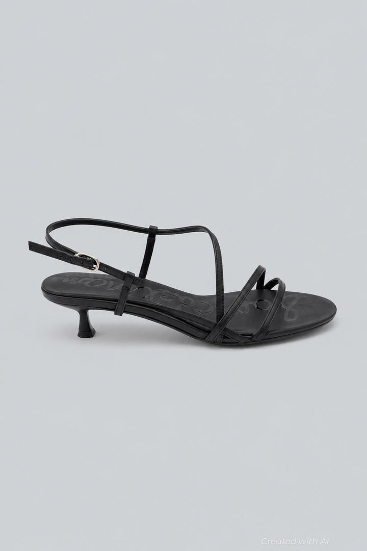 Women’s Cora Kitten Heel Sandals - Black - Sandals