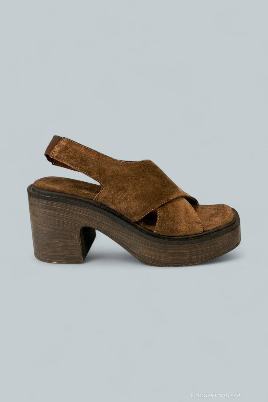 Women’s Cora Platform Clog Sandals - Cognac Suede - 8 - Clog