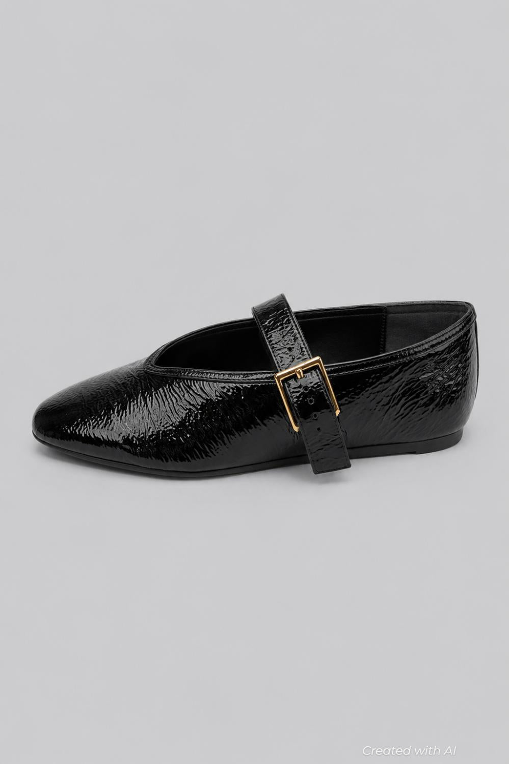 Women’s Courtney Buckled Flats - Black - Flats