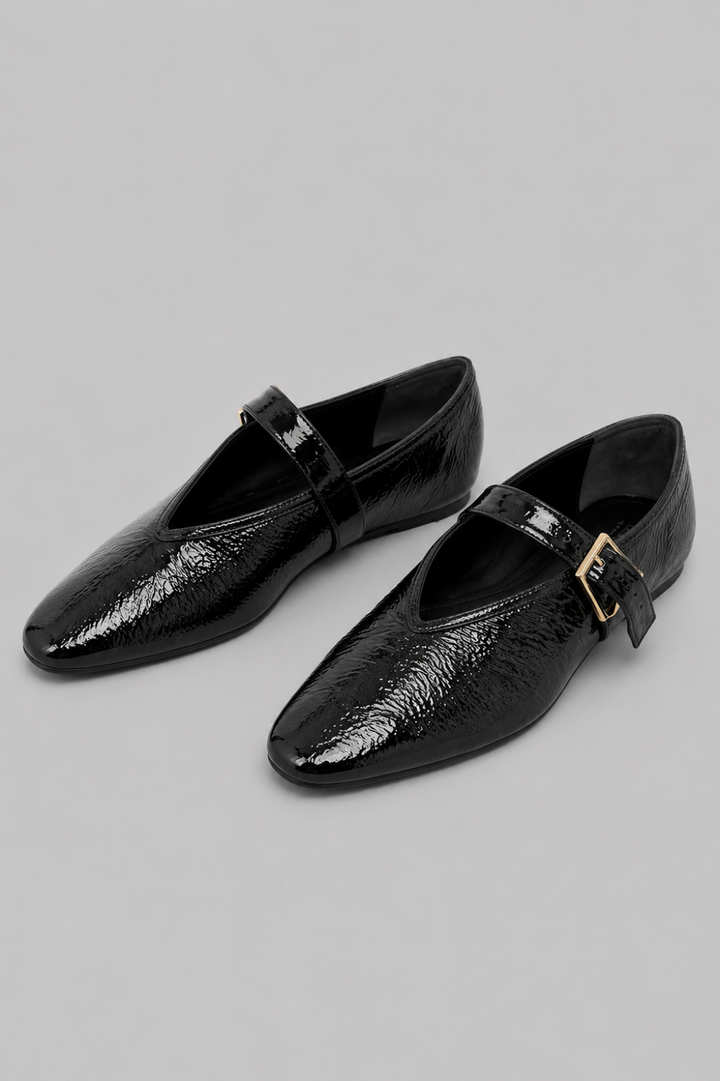 Women’s Courtney Buckled Flats - Black - Flats