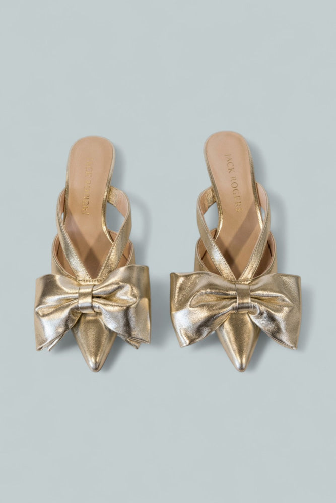 Women’s Cynthia Bow Mule Sandals - Jack’S Platinum - Mules