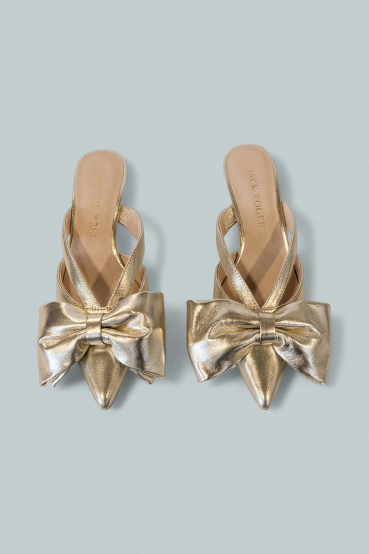 Women’s Cynthia Bow Mule Sandals - Jack’S Platinum - Mules