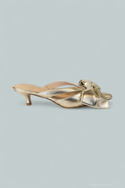 Women’s Cynthia Bow Mule Sandals - Jack’S Platinum - Mules
