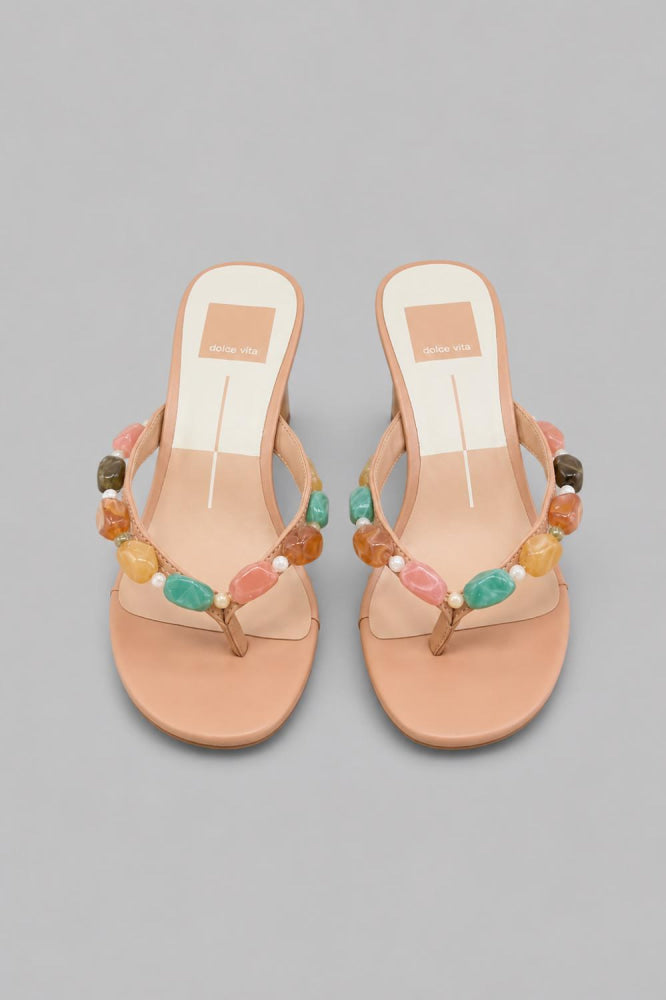 Women’s Daksie Embellished Sandals - Cafe Leather - Sandal