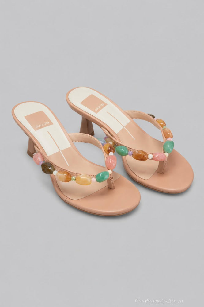 Women’s Daksie Embellished Sandals - Cafe Leather - Sandal