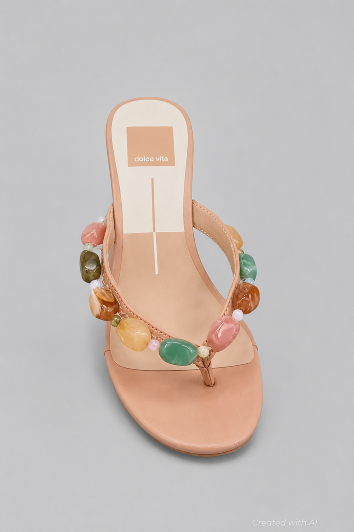 Women’s Daksie Embellished Sandals - Cafe Leather - Sandal