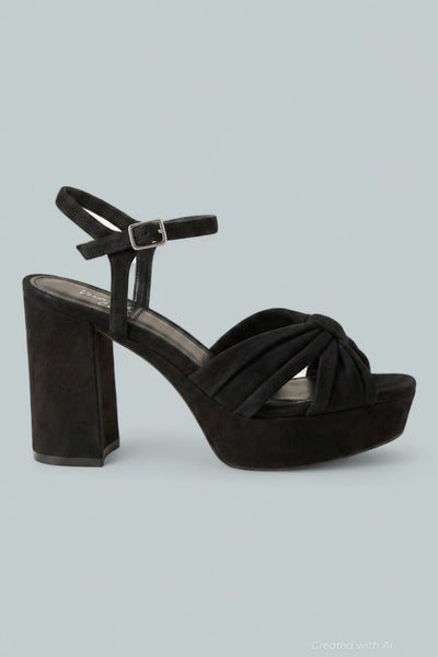 Women’s Dalida Platform Sandals - Black Suede - Sandals