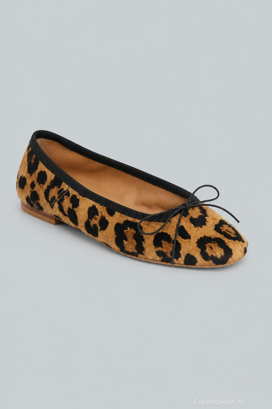Women’s Dance Ballerina Flats - Leopard/Black - 8.5 US / 38.5 EU - Flats