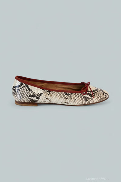 Women’s Dance Leather Ballerina Flats - Roccia - Flats