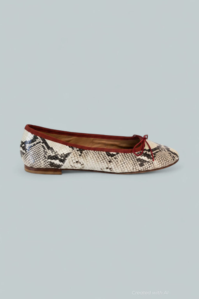 Women’s Dance Leather Ballerina Flats - Roccia - Flats