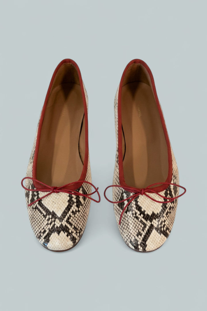Women’s Dance Leather Ballerina Flats - Roccia - Flats