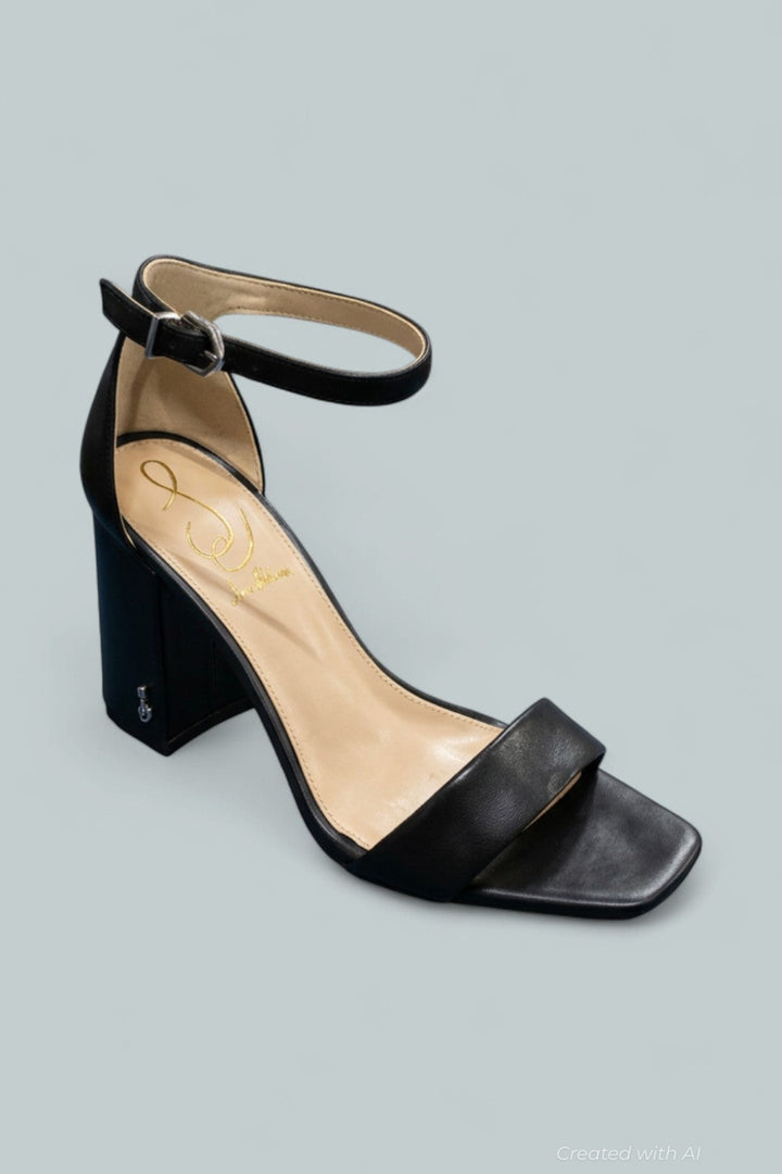Women’s Daniella Strappy High-Heel Sandals - Black Leather - 5.5 - Heels