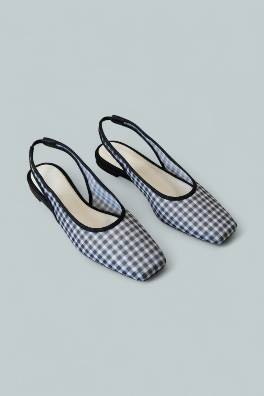 Women’s Daphne Gingham Slingback Flat - Black - Slingback