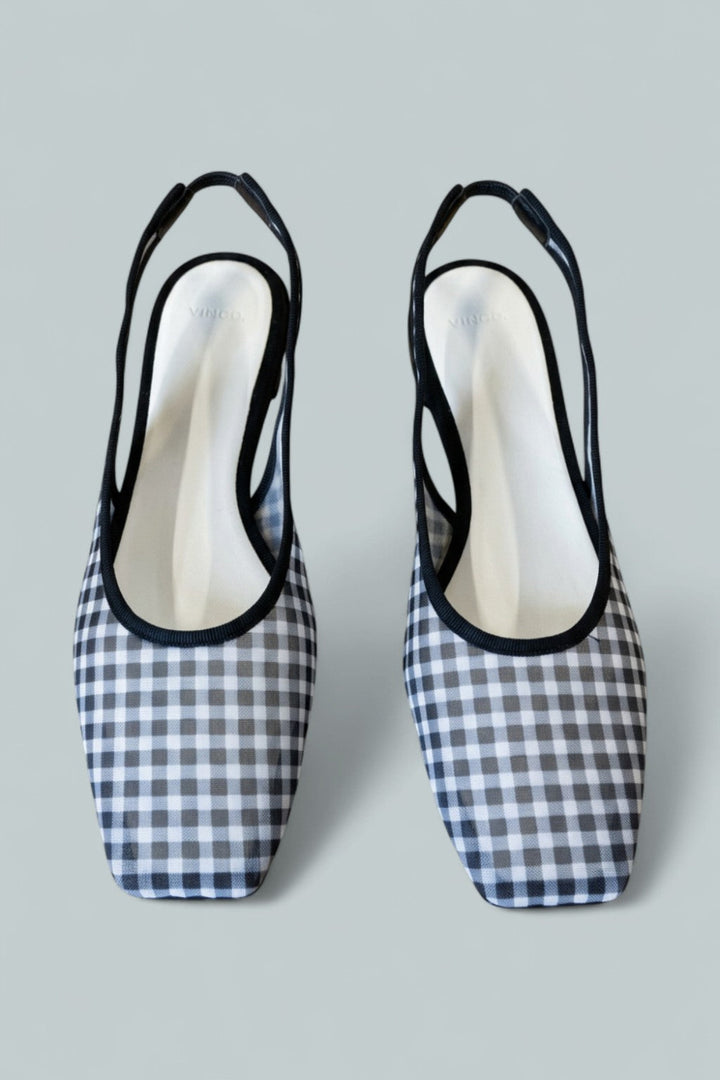Women’s Daphne Gingham Slingback Flat - Black - Slingback