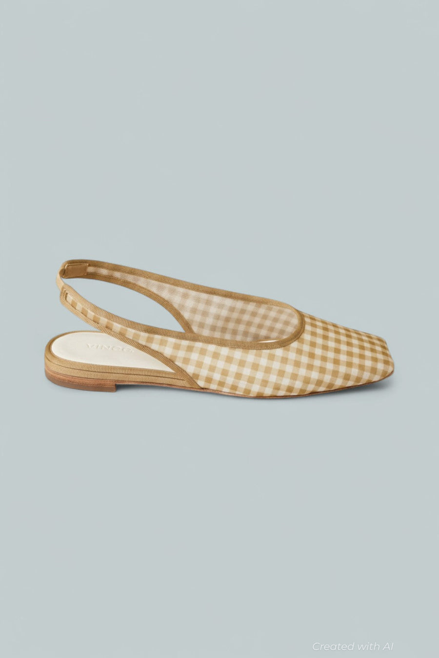Women’s Daphne Gingham Slingback Flat - Desert Sand - 8.5 - Slingback