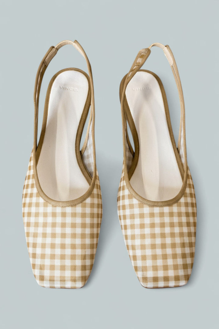 Women’s Daphne Gingham Slingback Flat - Desert Sand - 8.5 - Slingback