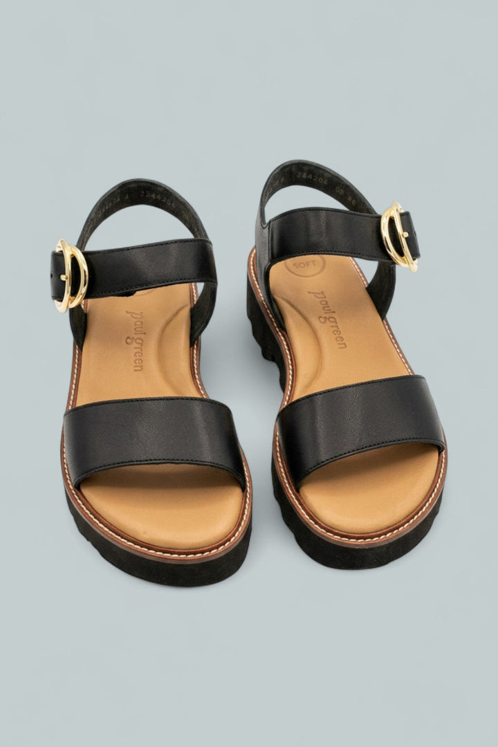 Women’s Darcy Leather Sandals - Black Leather - 6.5 - Sandals