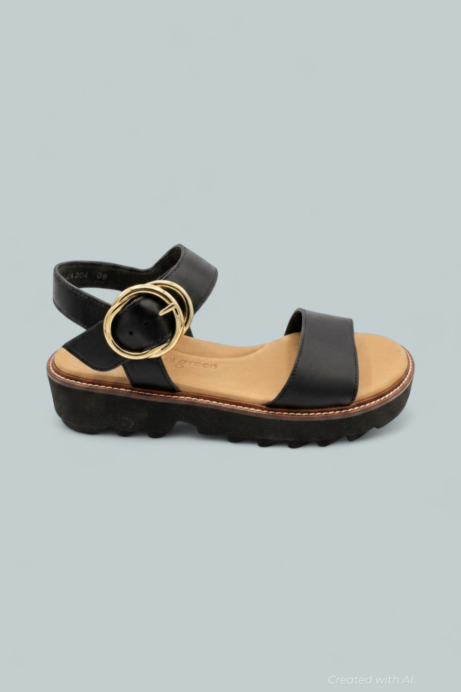 Women’s Darcy Leather Sandals - Black Leather - 6.5 - Sandals
