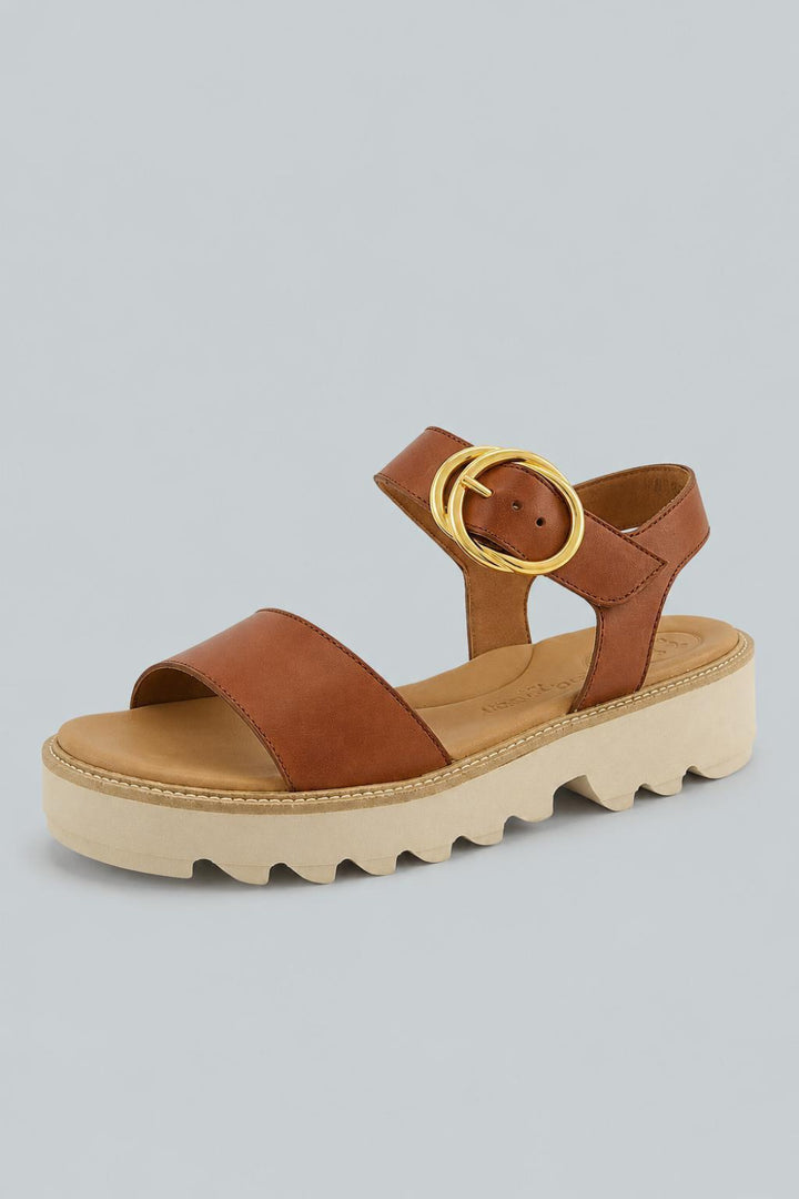 Women’s Darcy Leather Sandals - Cognac Leather - 8.5 - Sandals