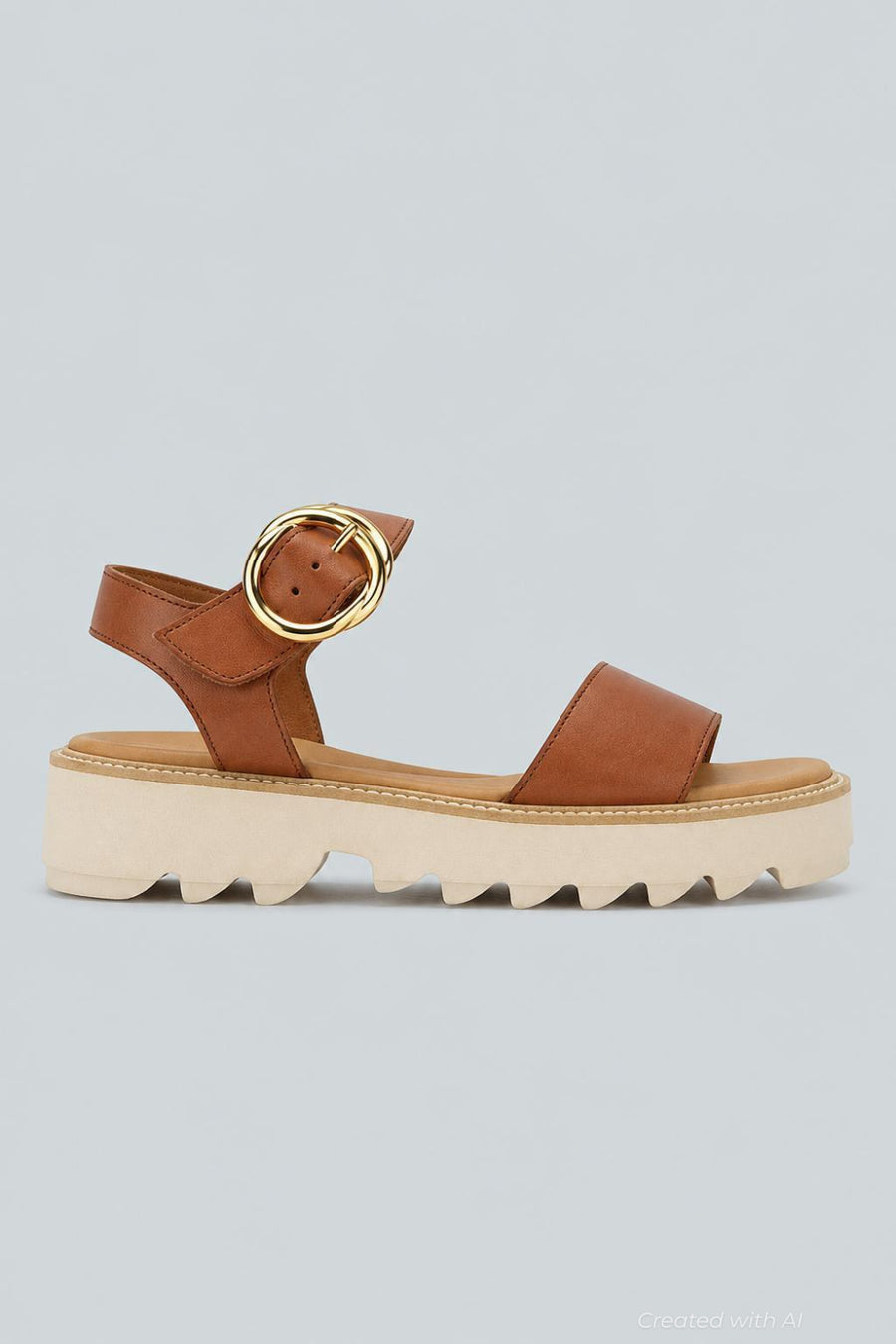 Women’s Darcy Leather Sandals - Cognac Leather - 8.5 - Sandals