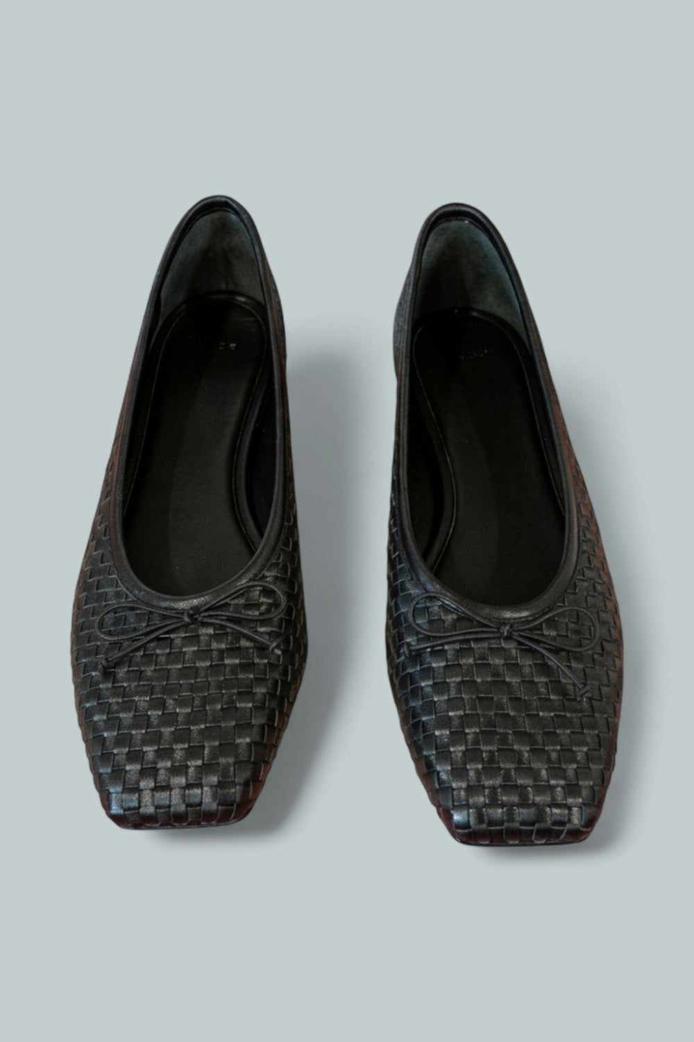 Women’s Darla Woven Leather Ballet Flat - Black - 8 - Flats