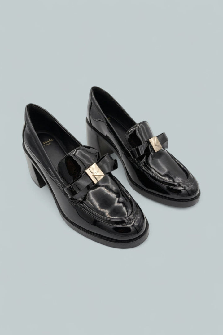 Women’s Deco Bow Loafer Pumps - Black - 7.5 - Loafers