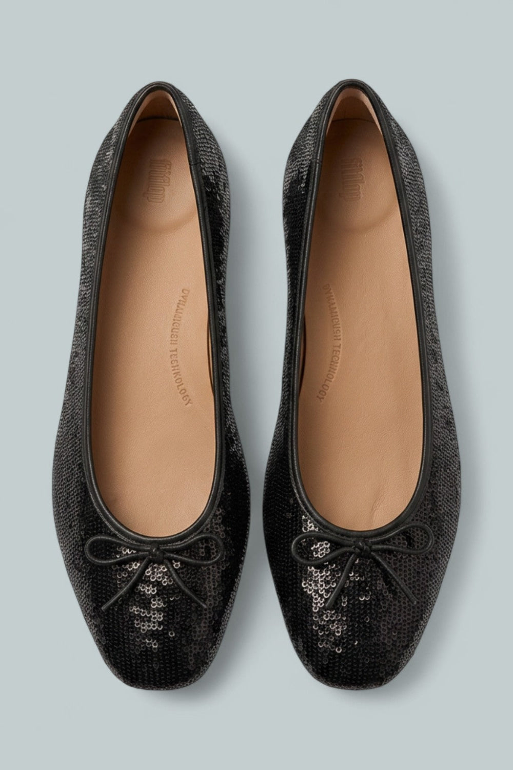Women’s Delicato Bow Sequin Ballet Flats - Black - Flats