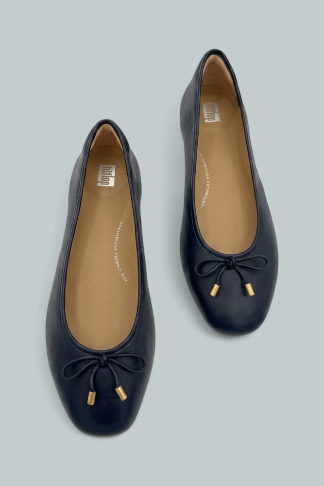 Women’s Delicato Bow Soft Ballerina Flats - Midnight Navy - Flats