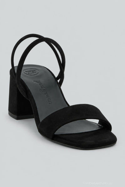Women’s Destiny Patent Leather High Heel Sandals - Black Suede - 10 - Sandal
