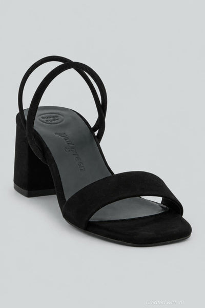 Women’s Destiny Patent Leather High Heel Sandals - Black Suede - 10 - Sandal