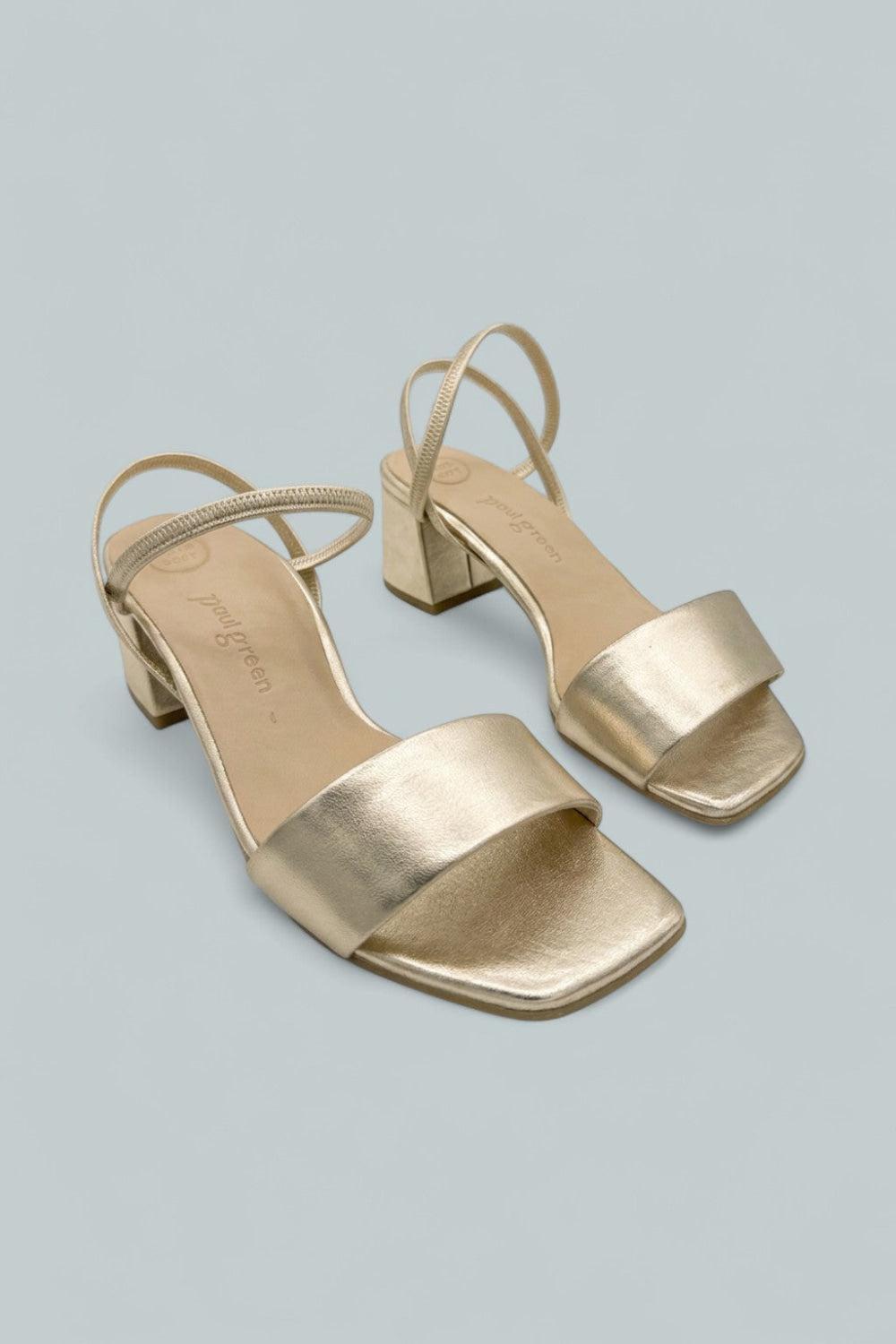 Women’s Destiny Patent Leather High Heel Sandals - Platino Nappa Metallic - Sandals