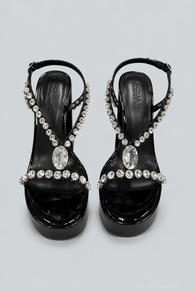 Women’s Disco Platform Sandals Exclusive - Black - 7 - Sandal