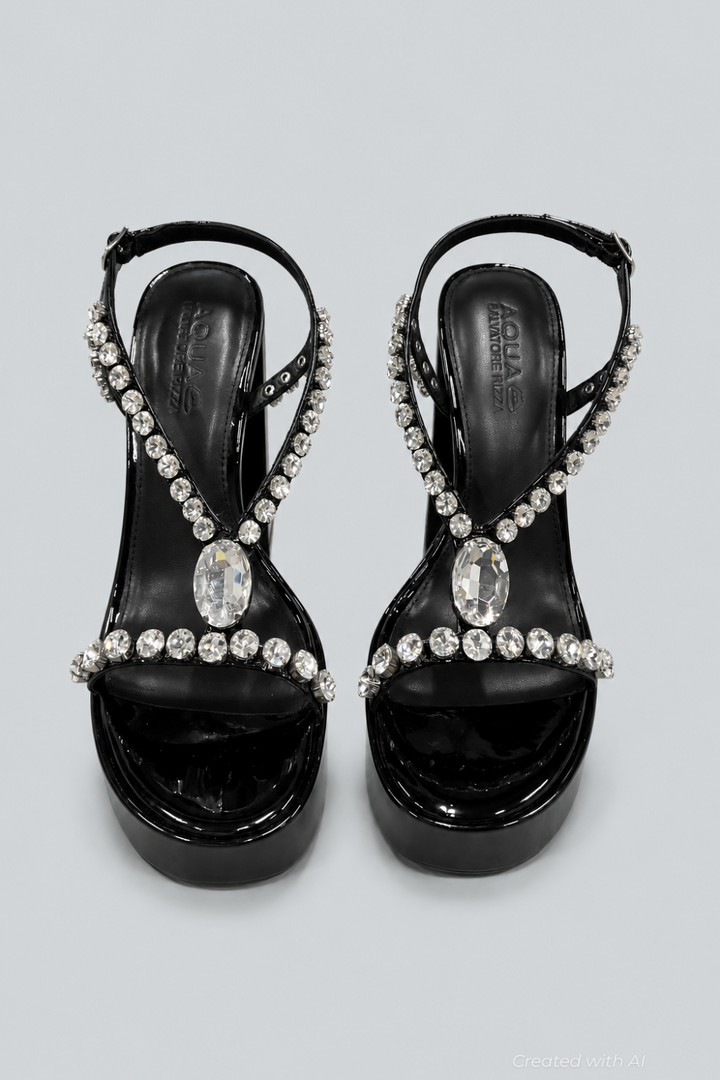Women’s Disco Platform Sandals Exclusive - Black - 7 - Sandal