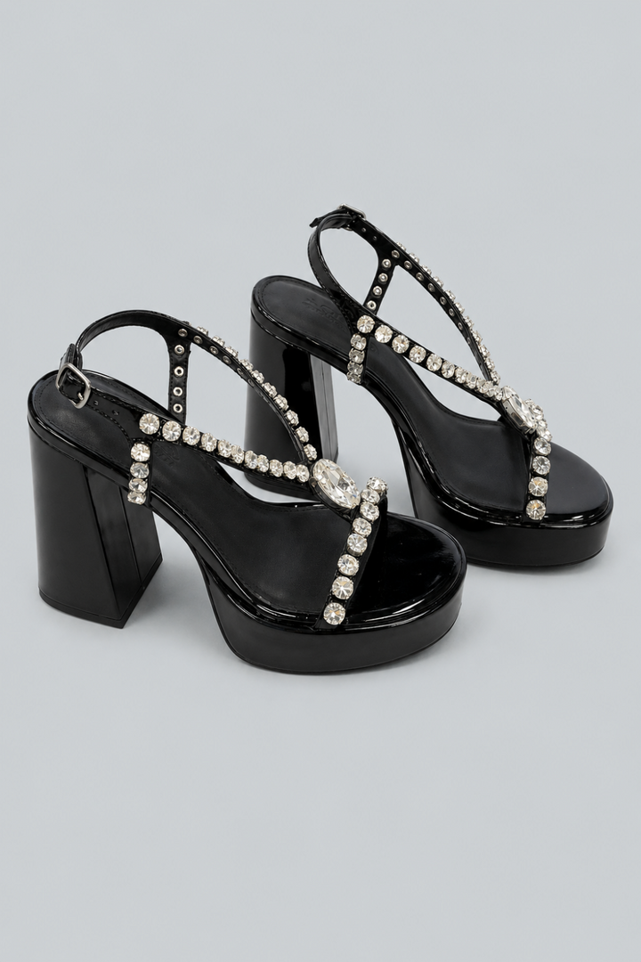 Women’s Disco Platform Sandals Exclusive - Black - 7 - Sandal