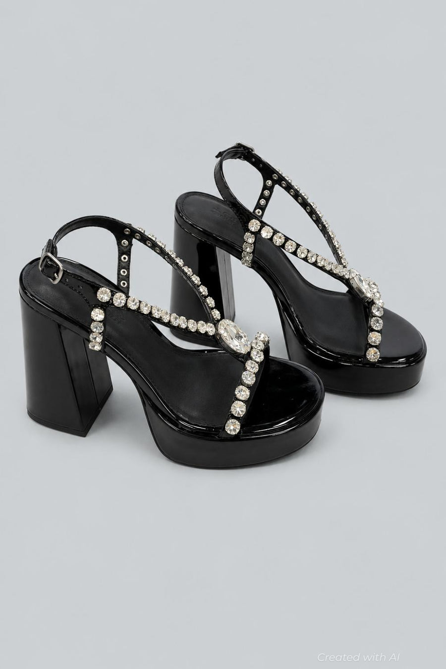 Women’s Disco Platform Sandals Exclusive - Black - 7 - Sandal