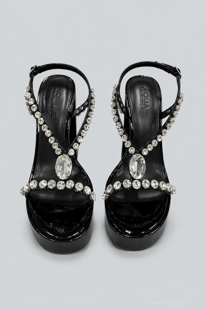 Women’s Disco Platform Sandals Exclusive - Black - 7 - Sandal