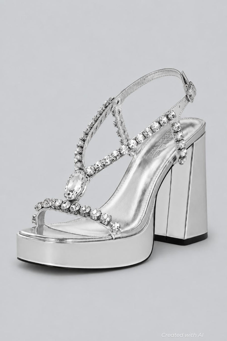 Women’s Disco Platform Sandals Exclusive - Silver - 5 - Sandal