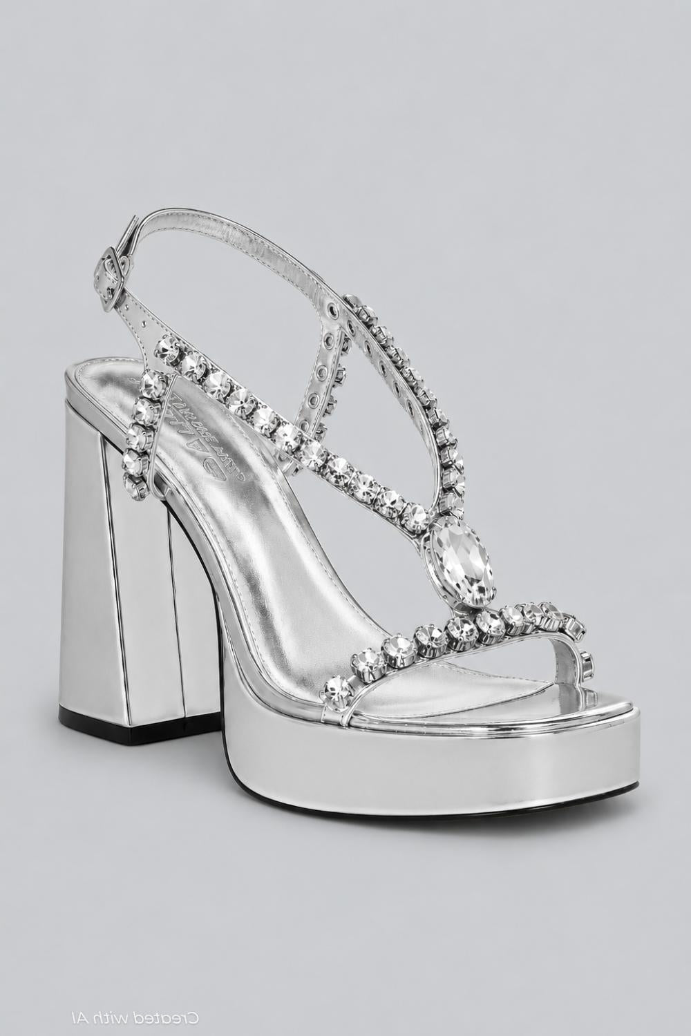 Women’s Disco Platform Sandals Exclusive - Silver - 5 - Sandal
