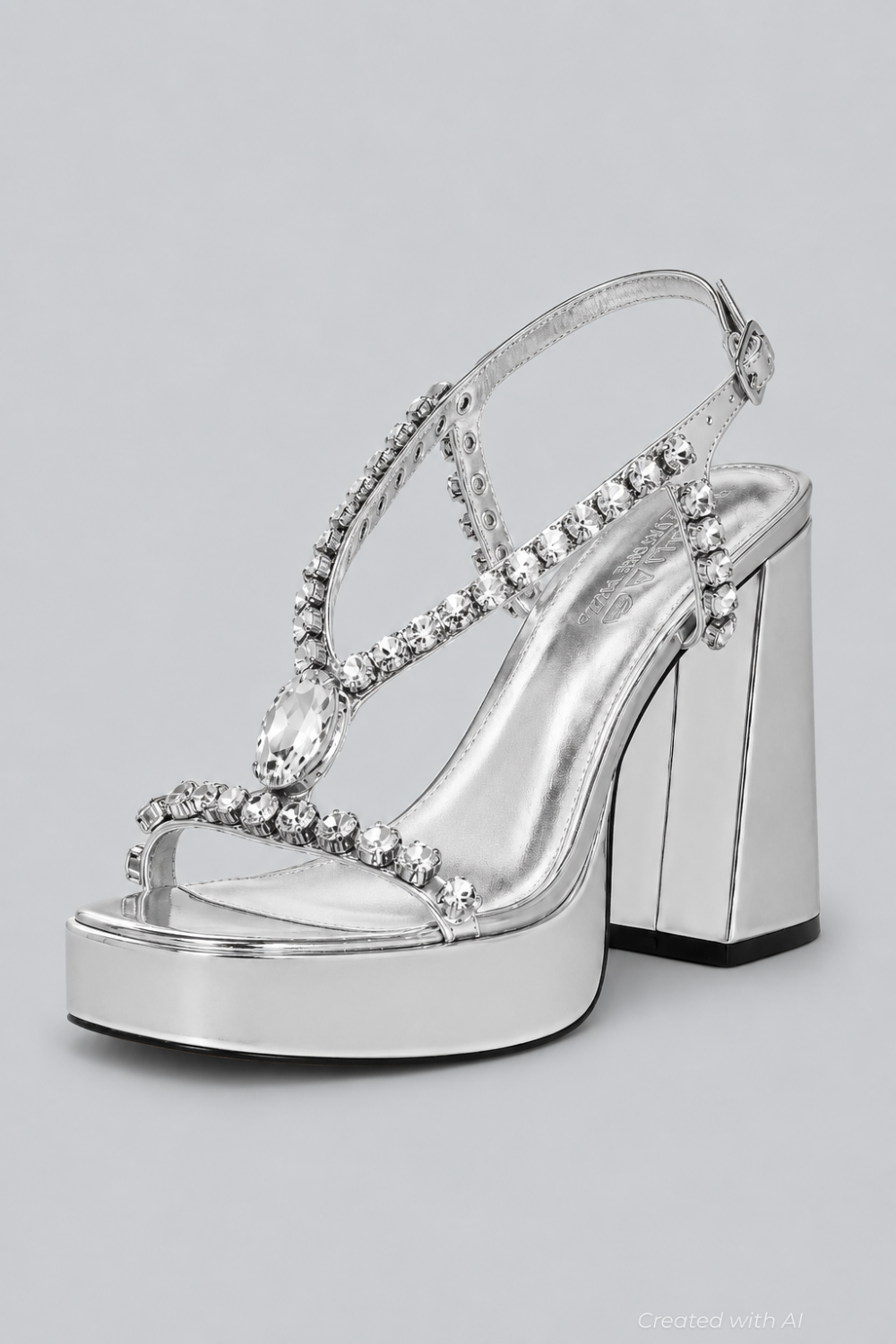 Women’s Disco Platform Sandals Exclusive - Silver - 5 - Sandal