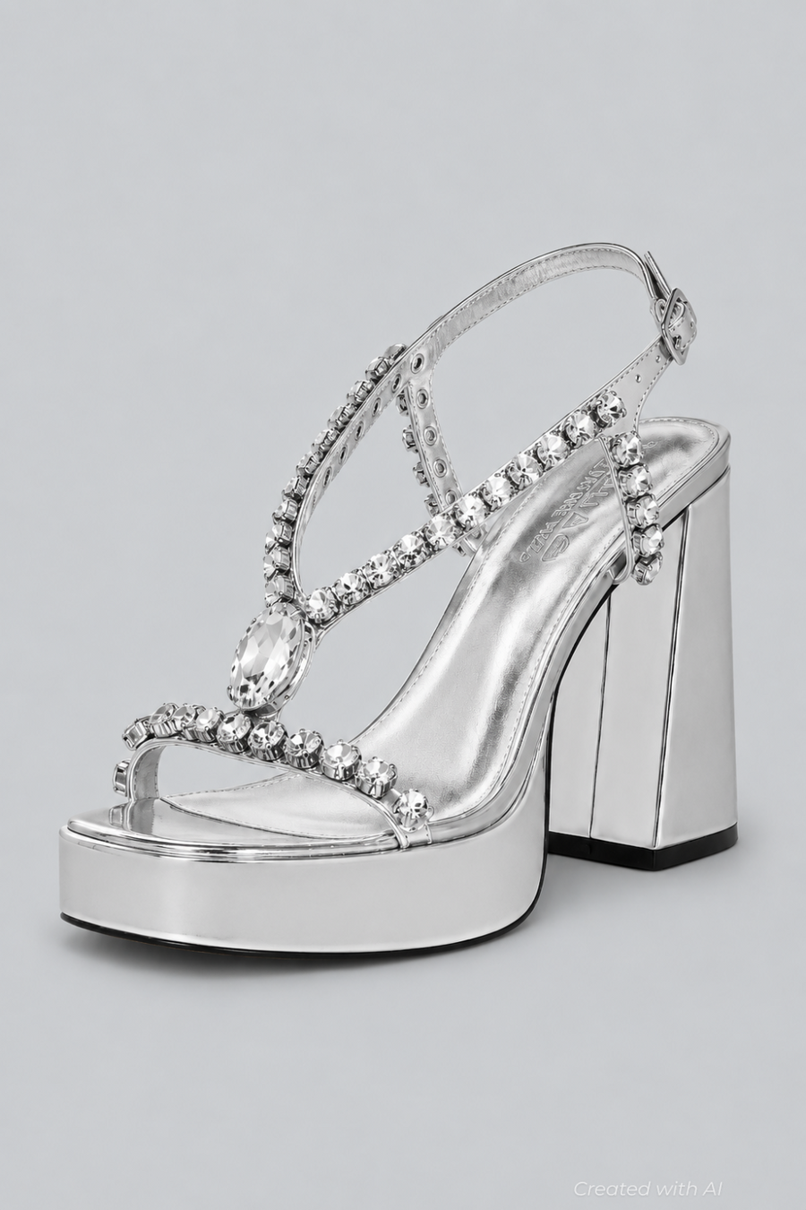 Women’s Disco Platform Sandals Exclusive - Silver - 5 - Sandal
