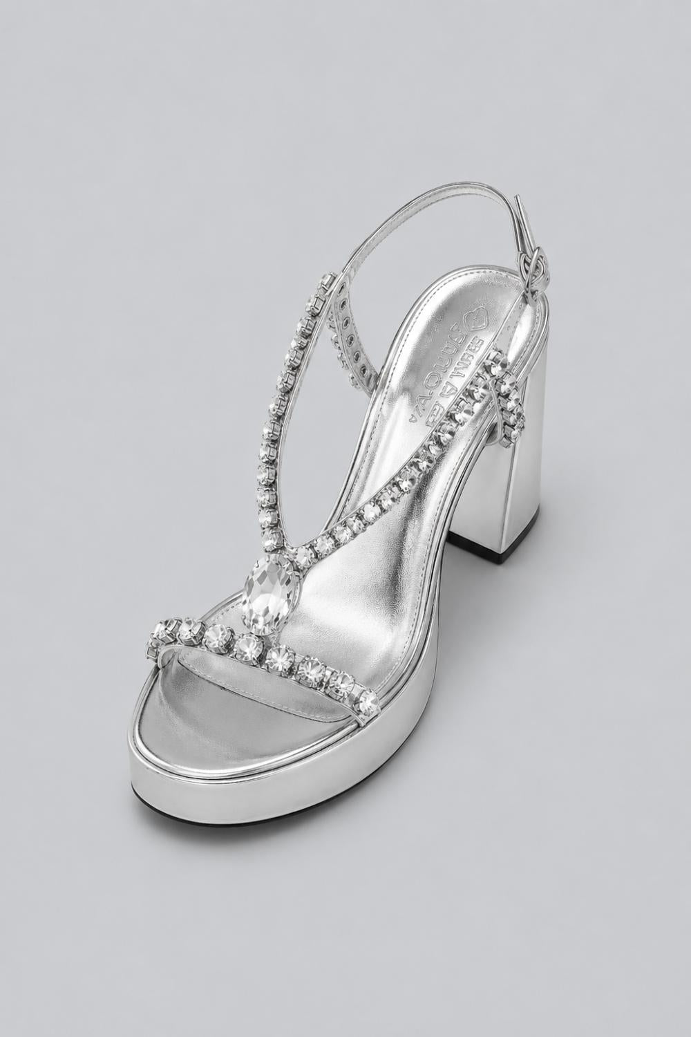 Women’s Disco Platform Sandals Exclusive - Silver - 5 - Sandal