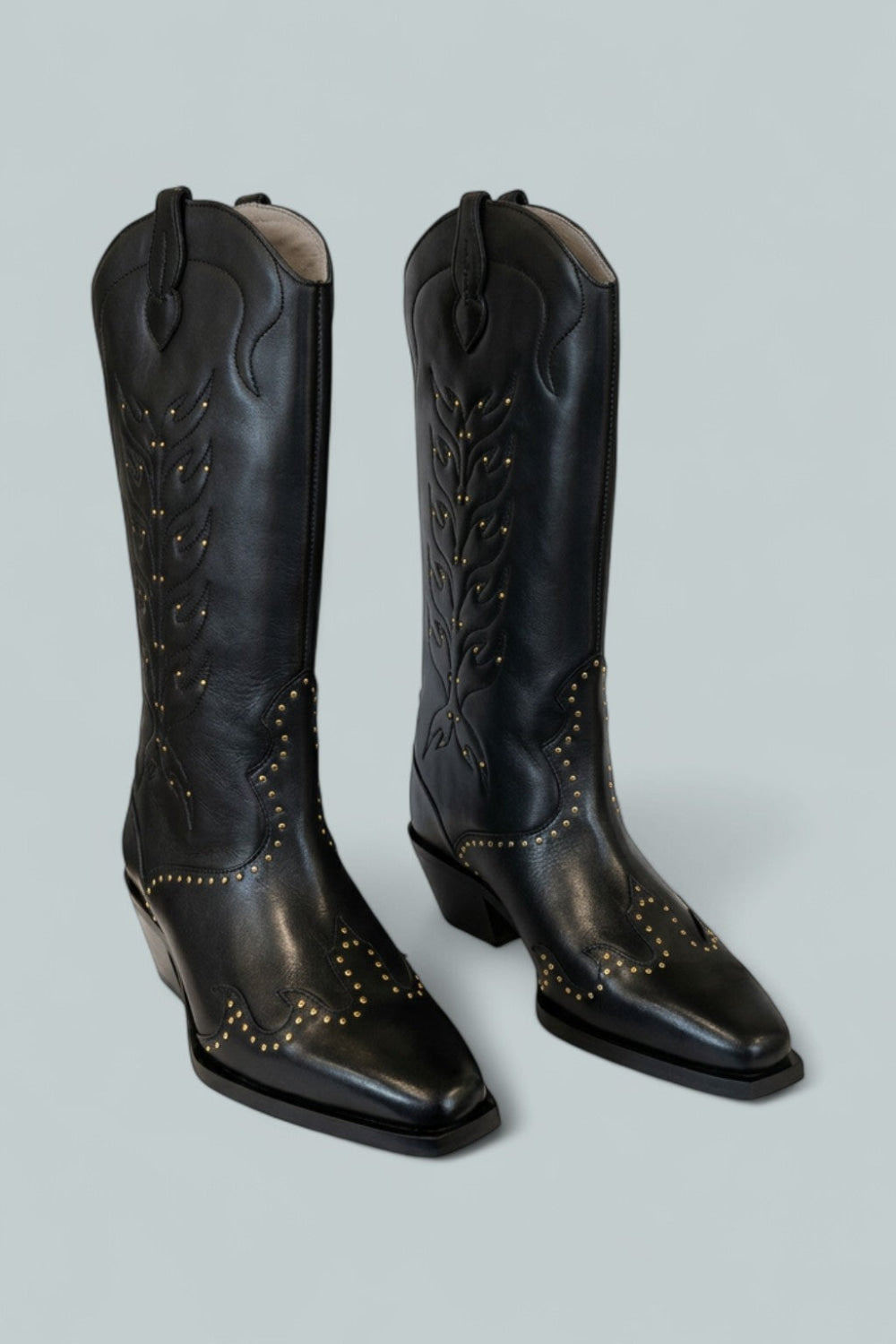 Women’s Dolly Studded Boots - Black - 8 - Boots