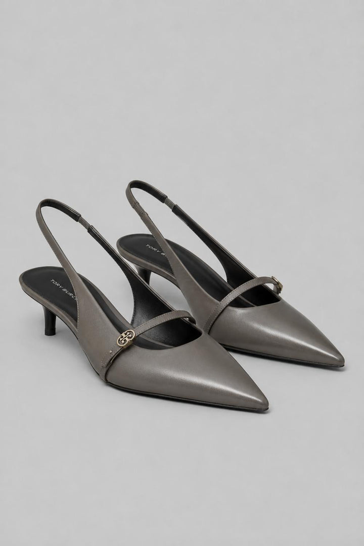 Women’s Double T Buckle Mary Jane Pumps - Dark Grigio - 8 - Mary Jane